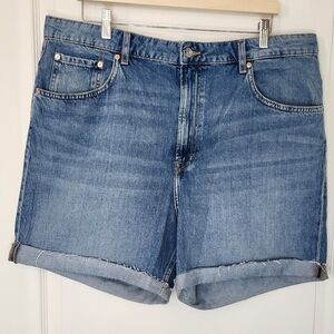 H&M Light Blue Denim Roll-Cuff Women's Shorts